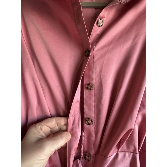 Antonio Melani Roxanne Shirt Dress Pink Size 14 WORE ONCE - Picture 4 of 7